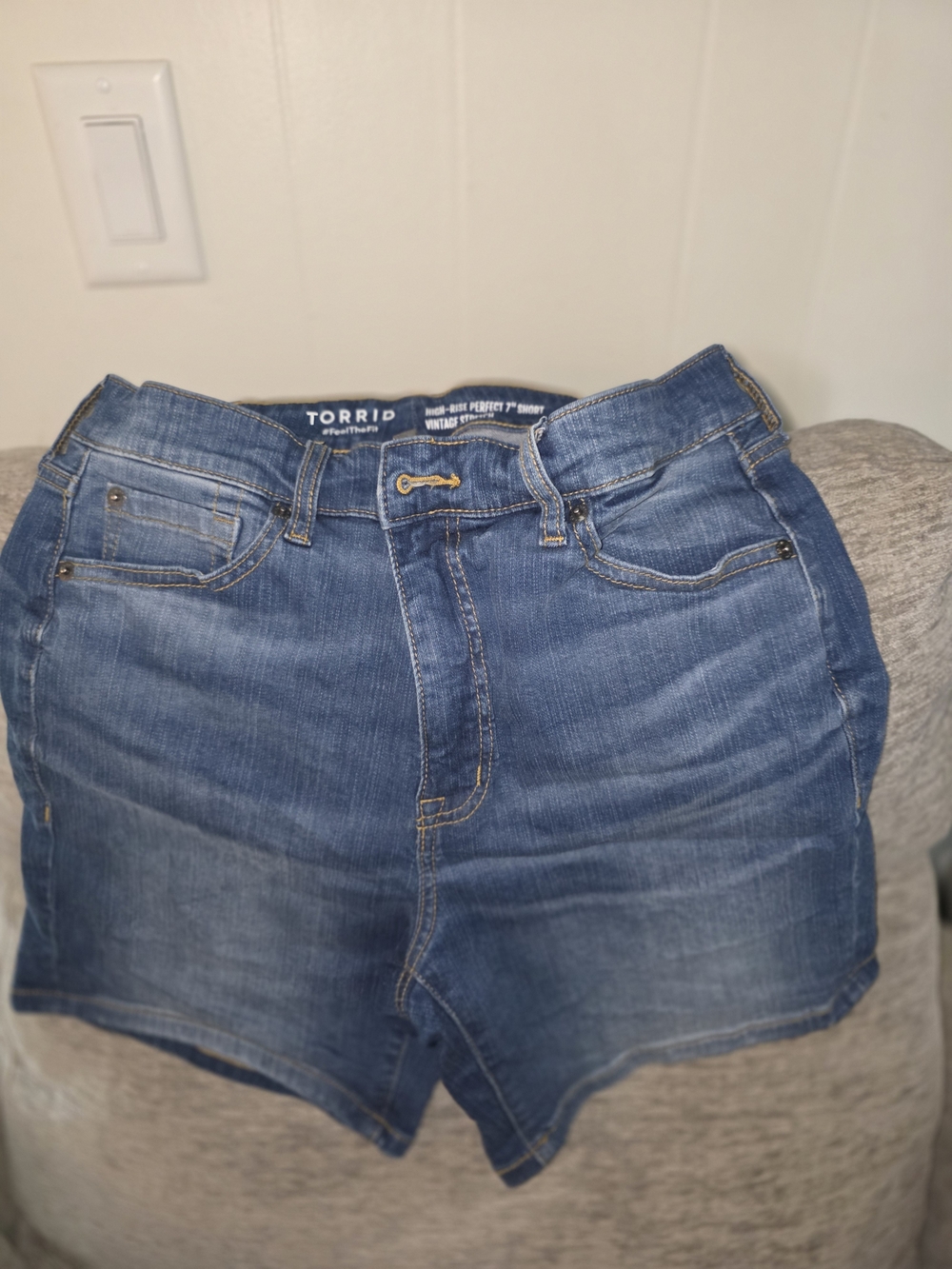 torrid Indigo Wash High-Rise Denim Shorts